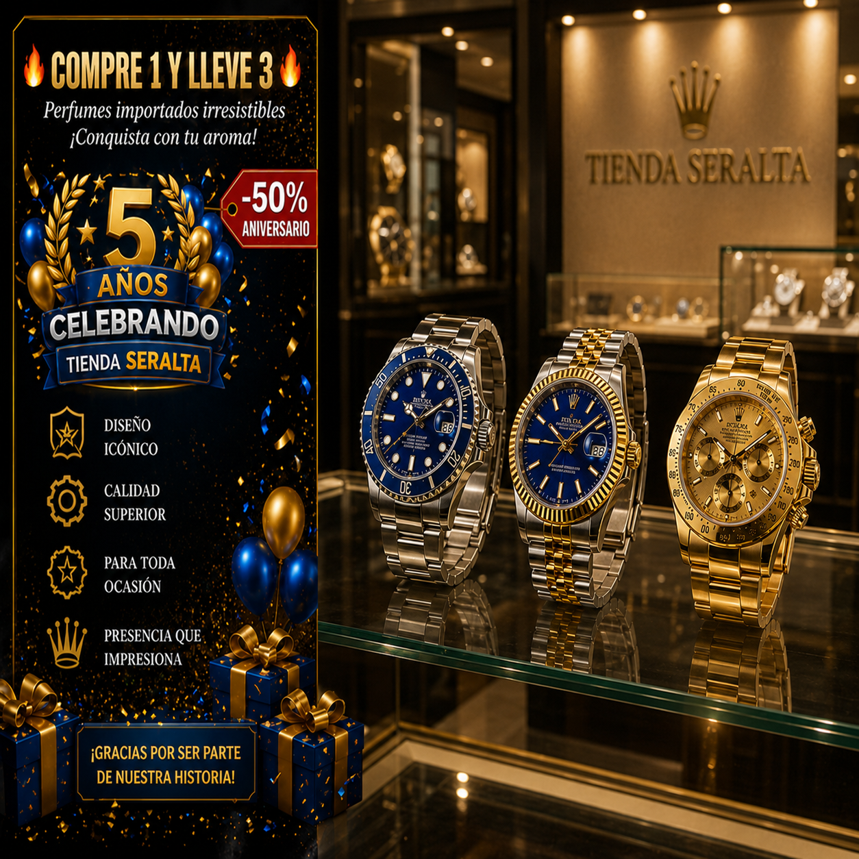 Luxury Time Set - 3 Relojes Premium