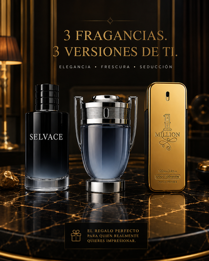 💎 EL KIT MASCULINO MÁS DESEADO DEL MOMENTO - COMPRE 1 Y LLÉVESE 3 PERFUMES IMPORTADOS + Envío Gratis 🔥