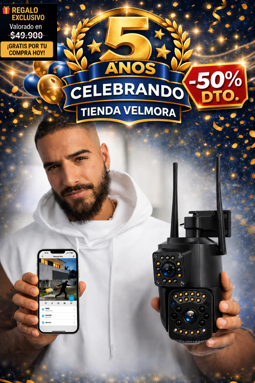 Militar Guard: Cámara de Seguridad - 2 en 1 + Regalo🎁 50% DTO