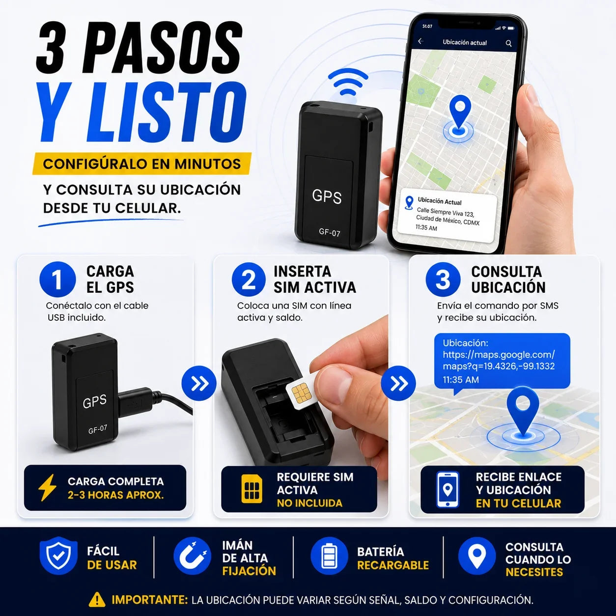 Gps Rastreador Magnético | Ubica Todo Sin Rastro + envio gratis + regalo