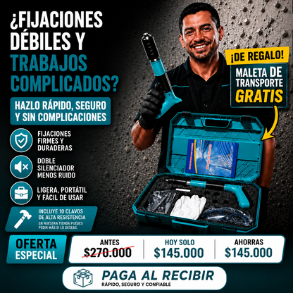 FixaPro – Remachadora Profesional, Fija en Segundos + Envio Gratis + Regalo