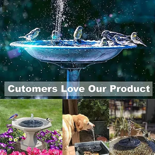 🔥COMPRE 1 Y LLÉVESE 2🔥 Bomba de fuente solar compacta para aves – ¡Mantén tu jardín vivo! 🐦️